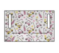 Rnyleeg Golf Cart Seat Covers Cute Daisy Golf Ball Print 52''x32'' Golf Cart Seat Towel Blanket Reusable Club Car Accessories with Four Front Pockets for Women Decorations