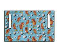 Rnyleeg Hot Dog Golf Cart Seat Covers Blue Golf Cart Blanket with 4 Front Pockets Strechable Club Car Accessories for Women Men Gifts Easy to Use and Clean