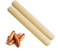 Rnyrn 2 Pieces Collage-n Sausage Casings 14mx20mm Casing for Making Sausages Edible Collage-n Casings, Edible S-ausage C-asings Skins Dry Pig S-ausage Casing Tube for Homemade Sausag-ES Ham