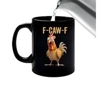 Rnyrn 350ml Capacity Funny Cockerel Design Mug with Hen Coating Artwork Ceramic Drinking Vessel Suitable for Milk Juice and Other Beverages for Daily Morning Drink Office Breaks