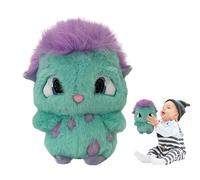 Rnyrn Bibbl-e Plush Toy, 9.85 In Furry Cartoon Plushi, Soft Animated Movie Character Plus-h Pillow, Purple Hair Kawaii Chubby E-lf Plu-sh Doll, Creative Role Throw Pillow, Funny Cute Home Decor