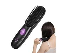 Rnyrn Hair Straightener Brush - Portable Cordless USB Rechargeable Styling Tool | Ceramic Hairdressing Comb - for Travel Blowout Professional Holiday Festival Salon Home Wedding Bridal Party Summer