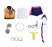 Rnyrn Hunters Cosplay Uniform With Wig, Anime Pop Singers Idol Stage Role Play Outfits Costume Clothes For Women Girl Halloween Music Festival Dance Stage Cosplay Party Carnival Events