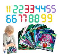 Rnyrn Number Puzzles for Kids - Learning Maze with 24 Double-Sided Cards | Learning Puzzles for Kids,for Age 3+ Boy Girl Classroom Christmas Stocking Stuffers Brain Development Home