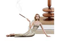 Rnyrn Sculptural Aromatherapy Statue Incense, 20x7.8x5cm Resin Women Statue Incense Holder, Elegant Lady Figurines Incenses Stick Holder, Elegant Woman Figure For Yoga Room, Home Decoration