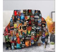 Ro-ck Band Collage The King of Horror Book Fronts Ultra-Soft Lightweight Blanket Bedding Flannel Throw Shawls and Wraps Luxury Carpet for Bed Couch Chair Travel 60"X50"