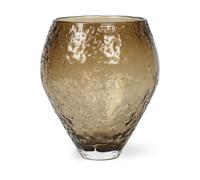 Ro Collection Crushed glass vase medium Sepia brown