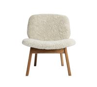 Ro Collection Pandora Armchair Upholstered Oiled Oak/Sheepskin Moonlight