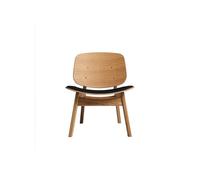Ro Collection Pandora Armchair Upholstered Seat Oiled Oak/ Black Leather