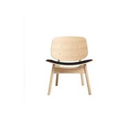 Ro Collection Pandora Armchair Upholstered Seat Soap Treated Oak/Dark Brown Leather