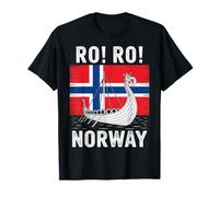 Ro Ro Norway Viking Ship Norwegian Flag Nordic Heritage T-Shirt