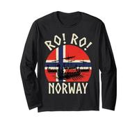 Ro Ro Norwegian Viking Ship Norway Fleet Flag Emblem Long Sleeve T-Shirt