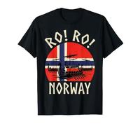 Ro Ro Norwegian Viking Ship Norway Fleet Flag Emblem T-Shirt