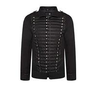 Ro Rox Black Parade Military Steampunk Gothic Jacket (Black, 3XL)