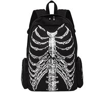 Ro Rox Dryk Skeleton Backpack Gothic Skull Ribcage Bones Hooded Rucksack Bag