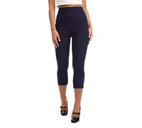 Ro Rox Ella Capri Pants Pedal Pushers Rockabilly Vintage Pinup Retro 1950's Trousers (Navy Blue, XL)