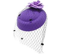 Ro Rox Fascinator Hat | Vintage Hats for Women | Fascinators with Ruby Rose & Net | Fascinators for Weddings | Vintage, Tea Party & Church Hat | Headband & Clip Accessories