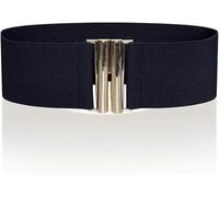 Ro Rox Florence Vintage Belt | Elasticated Pink 50s Inspired Women's Retro Wide Nurse Accessory With Silver Buckle