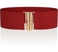 Ro Rox Florence Vintage Belt | Elasticated Pink 50s Inspired Women's Retro Wide Nurse Accessory With Silver Buckle