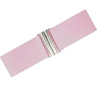 Ro Rox Florence Vintage Elasticated Belt for Women | Retro Wide Nurse 50's Style With Stretch | Ladies Belt for Dresses With Silver Buckle, Baby Pink, L