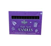 Ro Rox Magic Black Spell Candles, Unscented Ritual Candles, Pack of 12