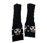 Ro Rox Pamela Mann Knitted Fingerless Gloves Skull Crossbones Gothic
