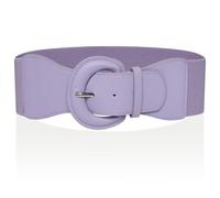 Ro Rox Raya Elasticated Nurse Belt Stretch Wide 50's Retro Vintage Waist Cincher, Lilac, L