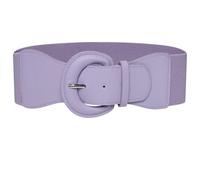 Ro Rox Raya Elasticated Nurse Belt Stretch Wide 50's Retro Vintage Waist Cincher, Lilac, S