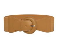 Ro Rox Raya Elasticated Nurse Belt Stretch Wide 50's Retro Vintage Waist Cincher, Mustard, L