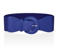 Ro Rox Raya Elasticated Nurse Belt Stretch Wide 50's Retro Vintage Waist Cincher, Royal Blue, L