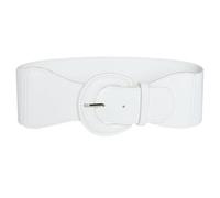 Ro Rox Raya Elasticated Nurse Belt Stretch Wide 50's Retro Vintage Waist Cincher, White, S