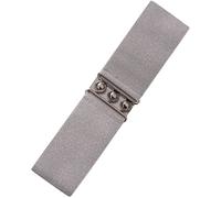 Ro Rox Retro Vintage Belt | Elastic Women's Accessories | Stretchy 50s Nurse With Silver Buckle & Clasp | Waist Belt For Dress | Wide Belt Design | Elasticated Belt For Women & Ladies, Silver, M