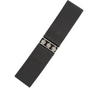 Ro Rox Retro Vintage Belt | Elastic Women's Accessories | Stretchy 50s Nurse With Silver Buckle & Clasp | Waist Belt For Dress | Wide Belt Design | Elasticated Belt For Women & Ladies, Charcoal Grey,L