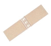 Ro Rox Retro Vintage Nurse Belt - Elastic, Stretchy & Waist Design with Silver Buckle & Clasp - Gold & Gold, Medium