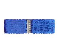 Ro Rox Sequin Stretch Belt - Sparkly Elastic Waist Belt for Dresses & Outfits, Navy, S-M