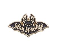 Ro Rox Stay Spooky Bat Brooch Pin Badge Enamel Cute Cartoon Wicca