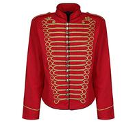 Ro Rox Steampunk Napoleon Military Drummer Parade Jacket - Red & Gold (Men's S)