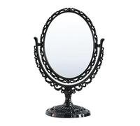 Ro Rox Table Mirror, Vintage Black Oval Makeup Vanity Mirror for Beauty Desk