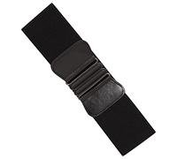 Ro Rox Tara Elasticated Nurse Belt Stretch Wide 50's Retro Vintage Waist Cincher - Black (S)