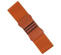 Ro Rox Tara Elasticated Nurse Belt Stretch Wide 50's Retro Vintage Waist Cincher - Brown (M)