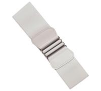 Ro Rox Tara Elasticated Nurse Belt Stretch Wide 50's Retro Vintage Waist Cincher - White (L)