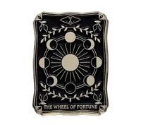 Ro Rox Tarot Card Enamel Pin Sun Moon Stars Brooch Wicca Horoschope Magic, Black, Wheel