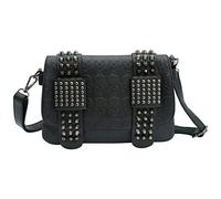 Ro Rox Women's Studded Skull Crossbody Shoulder Bag Punk Gothic Studs PU Handbag - Danica