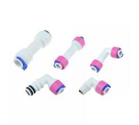 RO Water Elbow Straight Check Valve Quick Coupling Fitting 1/4 3/8 Hose 1/8" Male Reverse Osmosis System Plastic Pipe Connector(Straight Hose-4)