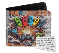 Roacap Teen Boys Wallet, Cool Wallets for Kids Son 9-12/8-10/8-12 with Wallet Card, Funny Leather Bifold RFID Blocking Wallet, Purse Coin Pocket Id Window for Men Boy Male Youth Guys