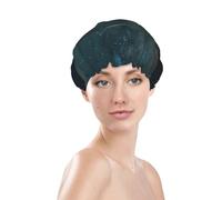 Road at night Shower Cap for Women Reusable Bath Cap Upgrade Double Layers Bathing Hat Waterproof Elastic Bath Hair Caps for Women Ladies Spa Salon Hair Bath Hat