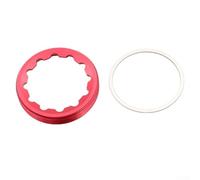 Road Bicycle Crankset Bolt For Rotor Systems, Self-extracting Design Fits 24mm Or 30mm Spindle, Aluminum Alloy Construction With Gaskets Included, Red(Red Cap)