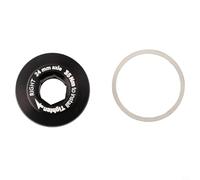 Road Bicycle Crankset Bolt For Rotor Systems, Self-extracting Design Fits 24mm Or 30mm Spindle, Aluminum Alloy Construction With Gaskets Included, Red(Black Bolt R)