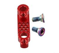 Road Bicycle Rear Flat Mount Adapter, Converting Disc Brake from 140mm to 160mm, High Performance Aluminium Alloy (Red)