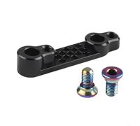 Road Bicycle Rear Flat Mount Adapter, Converting Disc Brake from 140mm to 160mm, High Performance Aluminium Alloy (Black)